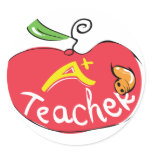 great teacher apple sticker stickers