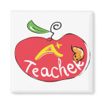 great teacher apple with worm magnet magnets