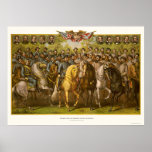Great Union & Confederate Generals 1865 Print
