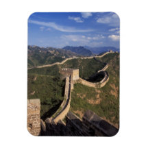 Great Wall winding through the mountain, Rectangle Magnet