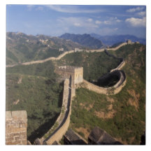 Great Wall winding through the mountain, Tile