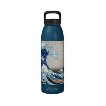 Great Wave Hokusai 葛飾北斎「神奈川沖浪裏」 Water Bottles