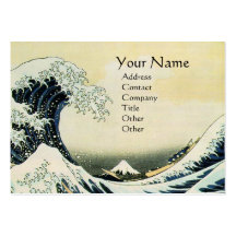 GREAT WAVE MONOGRAM BUSINESS CARD TEMPLATES