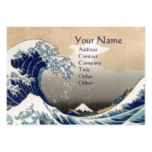 GREAT WAVE MONOGRAM  Pearl Paper Business Cards
