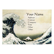 GREAT WAVE Pearl Paper Business Card