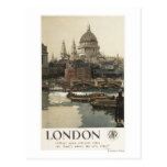 Great Western Railway St. Paul's Travel Poster Postcard