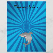 Great white shark blue sunburst pattern custom flyer