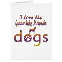Greater Swiss Mountain designs Greeting Cards