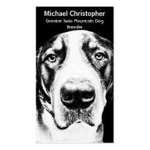 Greater Swiss Mountain Dog Business Card Templates