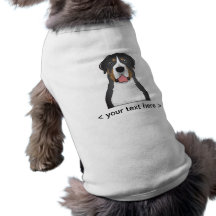 Greater Swiss Mountain Dog Cartoon Personalized Pet Tee Shirt