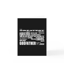 Greatest Best Godfathers Birthdays Christmas Greeting Card