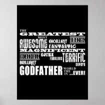 Greatest Best Godfathers Birthdays Christmas Posters