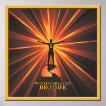 Greatest Brother Golden Award Poster Template