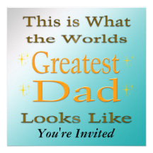Greatest Dad - Father's Day Invitation