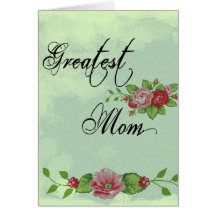 Greatest Mom Vintage Floral Cards