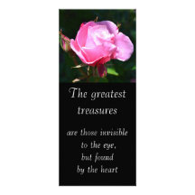Greatest Treasure Rose Bookmark Invites