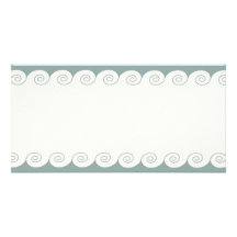 Grecian Spiral Waves Photo Card Template