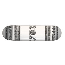 Grecian Style Black and White Girls Skateboard