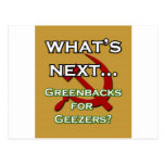 Greebacks for Geezers Postcard