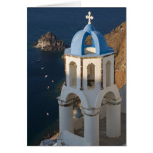 Greece and Greek Island of Santorini town of Oia 2 Greeting Card