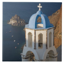 Greece and Greek Island of Santorini town of Oia 2 Ceramic Tile