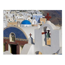 Greece and Greek Island of Santorini town of Oia 5 Post Cards