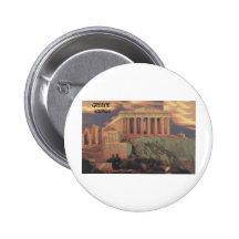 Greece Athens Parthenon Clouds (St.K) Button