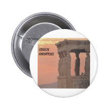 Greece Athens Parthenon-Karyatides (St.K) Pinback Buttons
