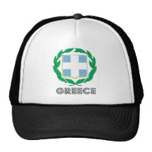 Greece Coat of Arms Mesh Hats