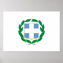 Greece Coat of Arms Poster