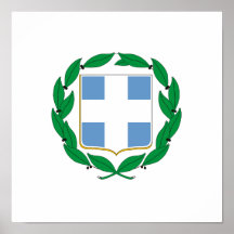 Greece Coat of Arms Poster