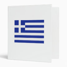 Greece flag 3 ring binder