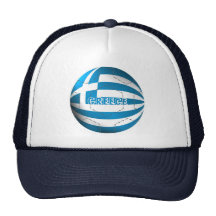 Greece flag football soccer hat