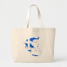 Greece flag map canvas bags