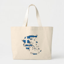 Greece Flag Map GR Tote Bag