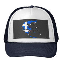 Greece flag map mesh hat