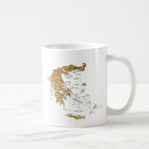 Greece Flag ~ Map Mug