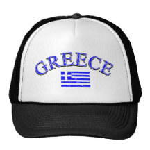 Greece football design mesh hat