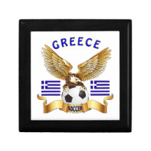 Greece Football Designs Keepsake Boxes