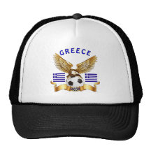 Greece Football Designs Mesh Hat