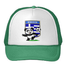 Greece Football Panda Hats