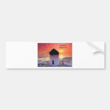 Greece Mykonos Sunset (St.K) Bumper Sticker