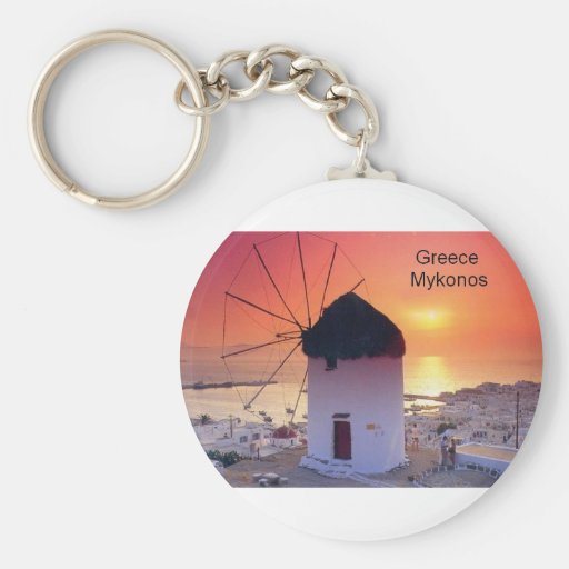 Greece Mykonos Sunset (St.K) Key Chain