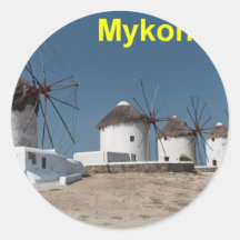 Greece Mykonos Windmills (Aggel) Stickers