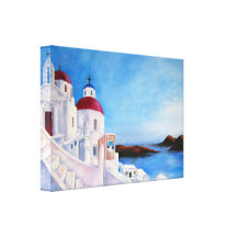 Greece painting on canvas. Fine art. Oil painting Canvas Prints