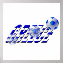 Greece soccer flag of Greece football logo Poster