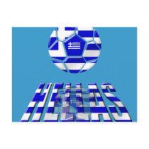 Greece Soccer Hellas Logo Soccer Ball Gifts Post Card