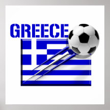 Greece Soccer logo Greek flag football gifts Print