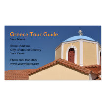 Greece Tour Guide Business Card