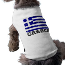 Greece Vintage Flag Dog Clothing